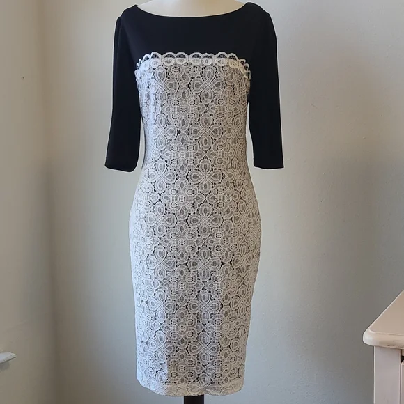 Saks Fifth Avenue Black Label | Dresses | Saks Fifth Avenue Black Label Lace  Dress | Poshmark